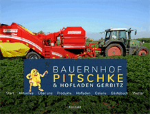 Tablet Screenshot of bauernhof-pitschke.de